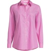 Lands’ End Women’s Pinwale Cord Long Sleeve Shirt(Bright Pink Stripe)
