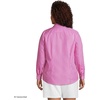 Lands’ End Women’s Pinwale Cord Long Sleeve Shirt(Bright Pink Stripe)