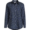 Lands’ End Women’s Pinwale Cord Long Sleeve Shirt(Deep Sea Multi Floral Vine)