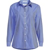 Lands’ End Women’s Pinwale Cord Long Sleeve Shirt(Sapphire Gem Thin Stripes)