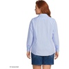 Lands’ End Women’s Pinwale Cord Long Sleeve Shirt(Soft Sky Blue Stripe)