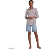Lands’ End Women’s Pinwale Cord Long Sleeve Shirt(White/Rich Ginger Brown Stripe)