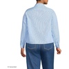 Women’s No Iron Boxy Cropped Shirt(Clear Blue Sky Thin Stripe)