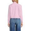 Women’s No Iron Boxy Cropped Shirt(Seaside Pink/Navy Stripe)