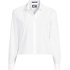 Women’s No Iron Boxy Cropped Shirt(White)