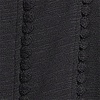 Women’s Slub Short Sleeve Notch Neck Top(Black)