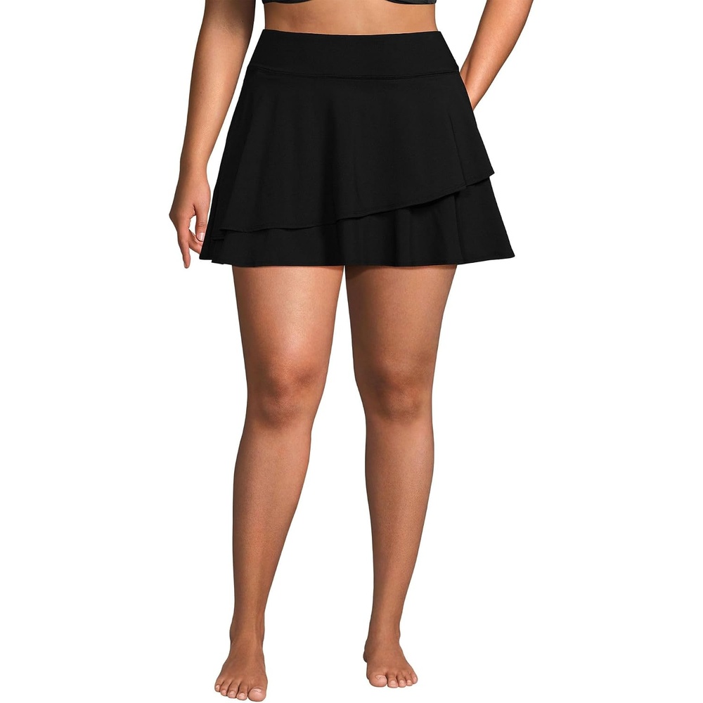 image:imageLands End Womens Tulip Hem Swim SkortBlack