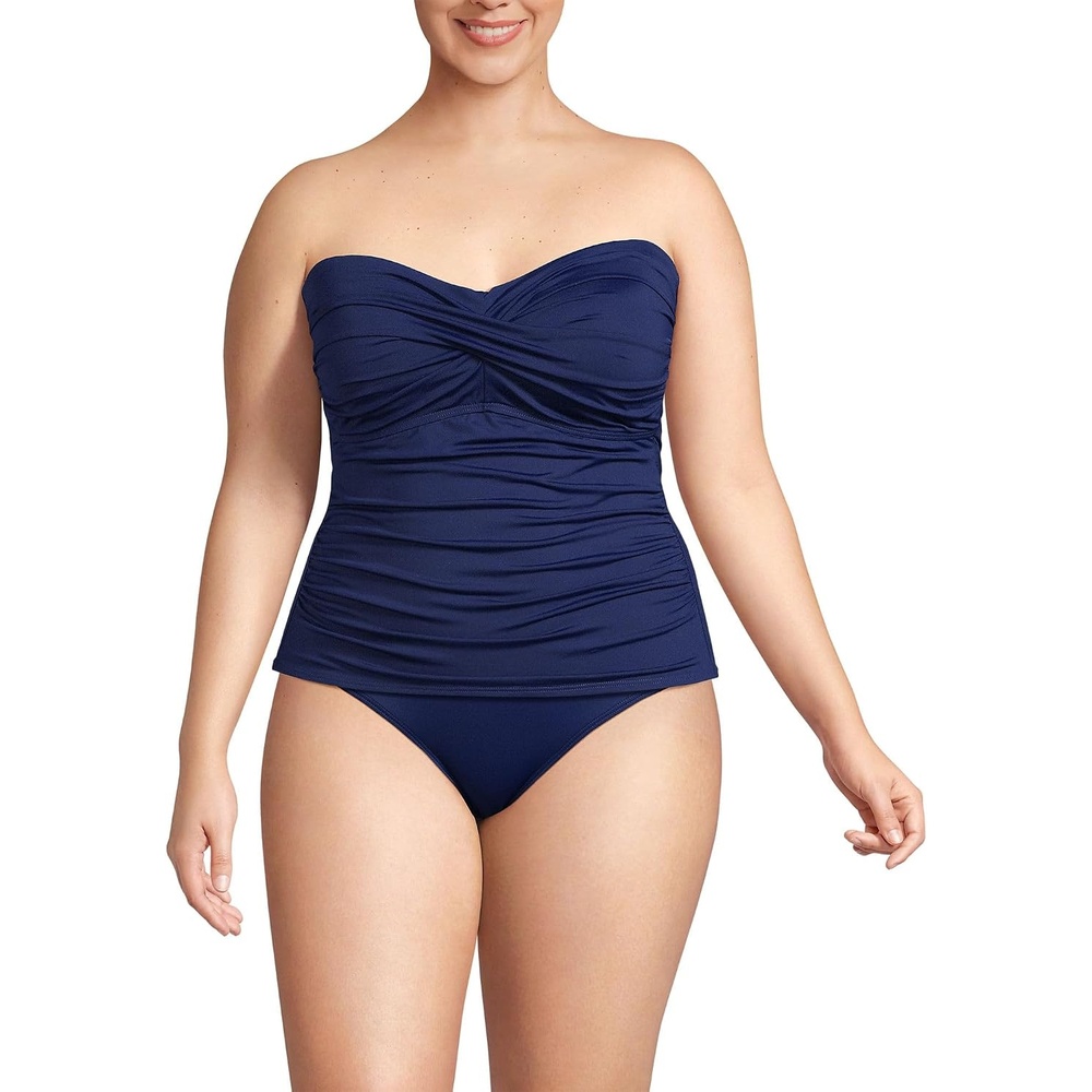 image:imageWomens Bandeau Tankini Swimsuit TopDeep Sea Navy