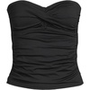 Women’s Bandeau Tankini Swimsuit Top(Black)