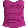 Women’s Bandeau Tankini Swimsuit Top(Bright Magenta Shine)