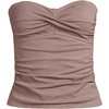Women’s Bandeau Tankini Swimsuit Top(Bronze Sand Shine)