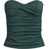 Women’s Bandeau Tankini Swimsuit Top(Deep Balsam Shine)