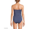 Women’s Bandeau Tankini Swimsuit Top(Mediterranean Blue Shine)