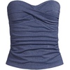 Women’s Bandeau Tankini Swimsuit Top(Mediterranean Blue Shine)