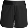 Women’s Curvy Fit 5″ Quick Dry Board Shorts Swim Shorts with Panty(Black)