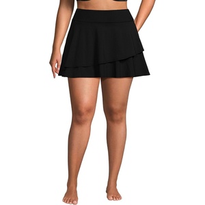 Lands’ End Women’s Tulip Hem Swim Skort(Black)