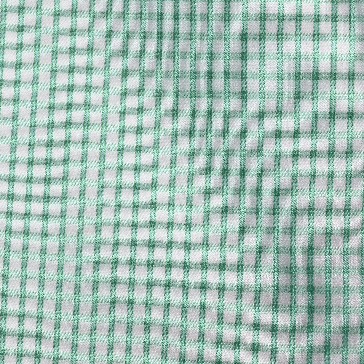 image:imageLands End Mens Wrinkle Resistant Dress ShirtSimply GreenBlue Micro Plaid