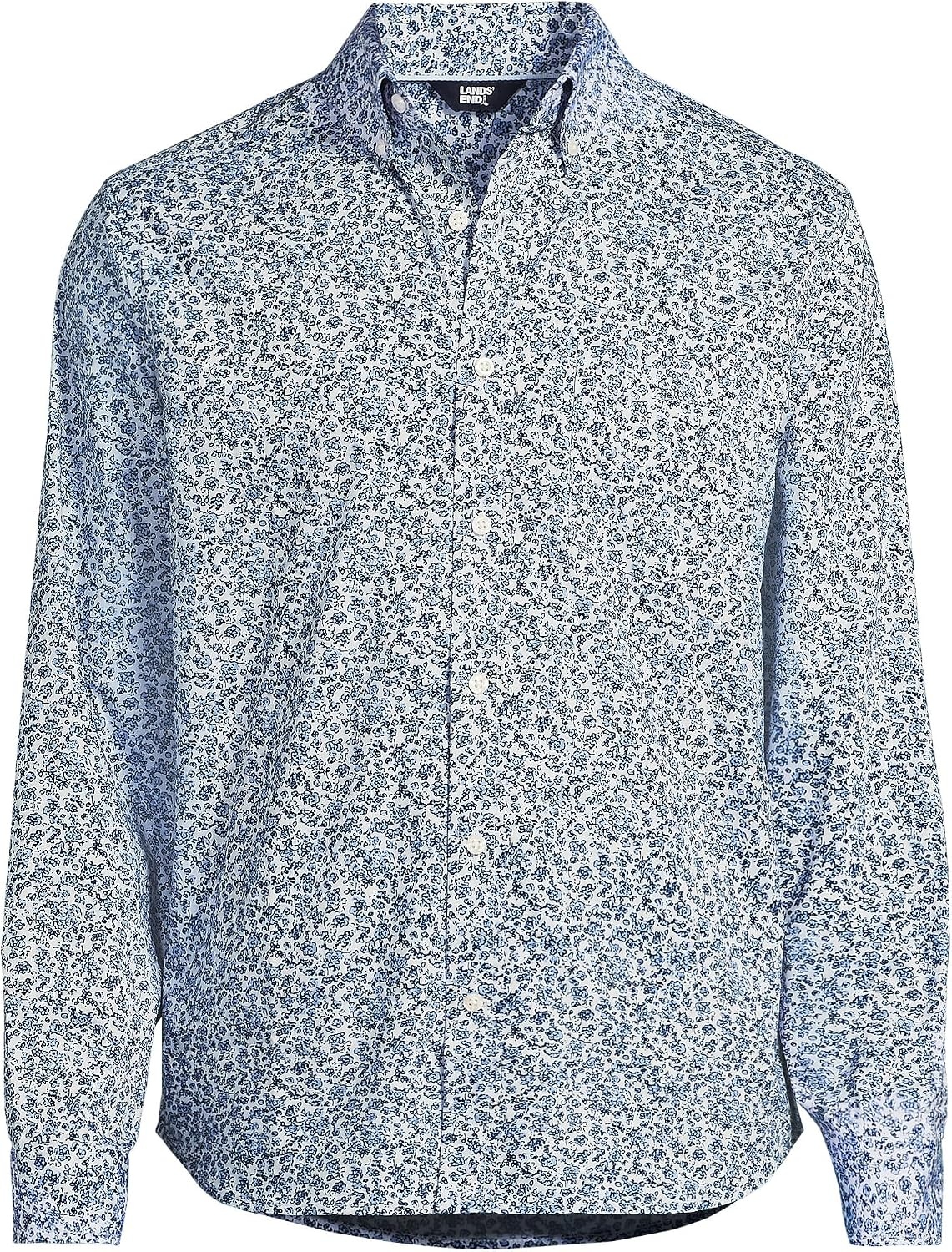image:imageMens Traditional Fit Long Sleeve Travel Kit ShirtRadiant NavyBlue Floral
