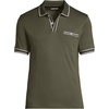 Lands’ End Men’s Short Sleeve Tipped Welt Pocket American-Grown Supima Cotton Polo(Forest Moss)