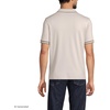 Lands’ End Men’s Short Sleeve Tipped Welt Pocket American-Grown Supima Cotton Polo(Ivory Latte)