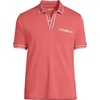 Lands’ End Men’s Short Sleeve Tipped Welt Pocket American-Grown Supima Cotton Polo(Nautical Red)