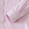 Lands’ End Men’s Traditional Fit Solid No Iron American-Grown Supima Pinpoint Buttondown Collar Dress Shirt(Rose/Vintage Steel Stripe)
