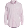 Lands’ End Men’s Traditional Fit Solid No Iron American-Grown Supima Pinpoint Buttondown Collar Dress Shirt(Rose/Vintage Steel Stripe)