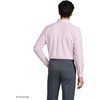 Lands’ End Men’s Traditional Fit Solid No Iron American-Grown Supima Pinpoint Buttondown Collar Dress Shirt(Rose/Vintage Steel Stripe)