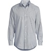 Lands’ End Men’s Traditional Fit Solid No Iron American-Grown Supima Pinpoint Buttondown Collar Dress Shirt(Vintage Steel/White Puppytooth)