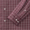 Lands’ End Men’s Wrinkle Resistant Dress Shirt(Burgundy/Coffee/Taupe Plaid)
