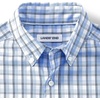 Lands’ End Men’s Wrinkle Resistant Dress Shirt(Radiant Navy/Clear Blue Plaid)