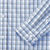 Lands’ End Men’s Wrinkle Resistant Dress Shirt(Radiant Navy/Clear Blue Plaid)