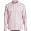 Men’s Traditional Fit Long Sleeve Travel Kit Shirt(Antique Blossom/Brown Plaid)