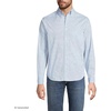 Men’s Traditional Fit Long Sleeve Travel Kit Shirt(Clearlake Blue Plaid)