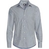Men’s Traditional Fit Long Sleeve Travel Kit Shirt(Deep Sea Navy Fine Stripe)