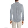 Men’s Traditional Fit Long Sleeve Travel Kit Shirt(Deep Sea Navy Fine Stripe)