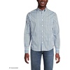 Men’s Traditional Fit Long Sleeve Travel Kit Shirt(Olive Drab/Blue Plaid)