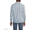 Men’s Traditional Fit Long Sleeve Travel Kit Shirt(Olive Drab/Blue Plaid)