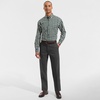 Men’s Traditional Fit Long Sleeve Travel Kit Shirt(Pine Valley/Black Plaid)