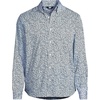 Men’s Traditional Fit Long Sleeve Travel Kit Shirt(Radiant Navy/Blue Floral)