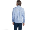 Men’s Traditional Fit Long Sleeve Travel Kit Shirt(Radiant Navy/Clear Blue Plaid)