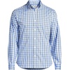 Men’s Traditional Fit Long Sleeve Travel Kit Shirt(Radiant Navy/Clear Blue Plaid)