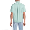 Men’s Traditional Fit Short Sleeve Travel Kit Shirt(Simply Green/Blue Micro Plaid)