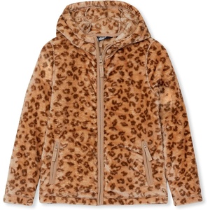 Lands’ End Girls Softest Fleece Jacket(Cheetah/Khaki)