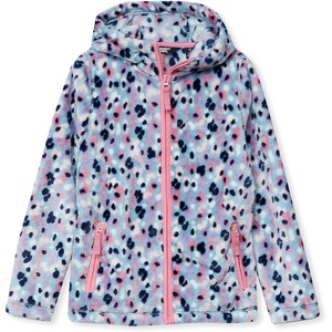 Lands’ End Girls Softest Fleece Jacket(Colorful Cheetah/Blue)