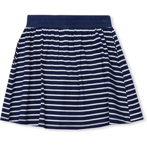 Lands’ End Girls Smocked Skorts(Dark Navy Stripe)