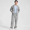Lands’ End Men’s Wide Leg Sweatpants(Gray Heather)
