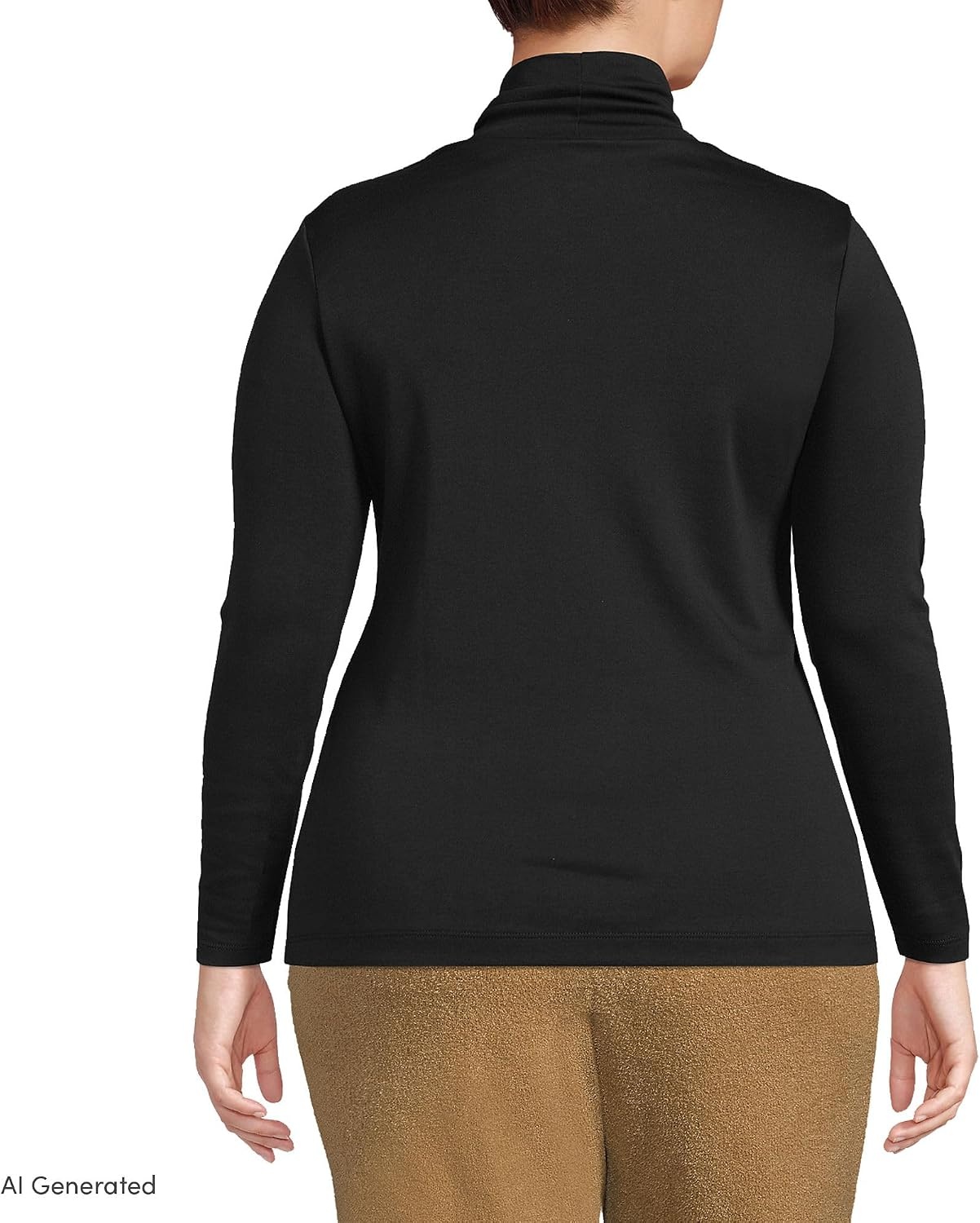 image:imageLands End Womens Supima Cotton TurtleneckBlack