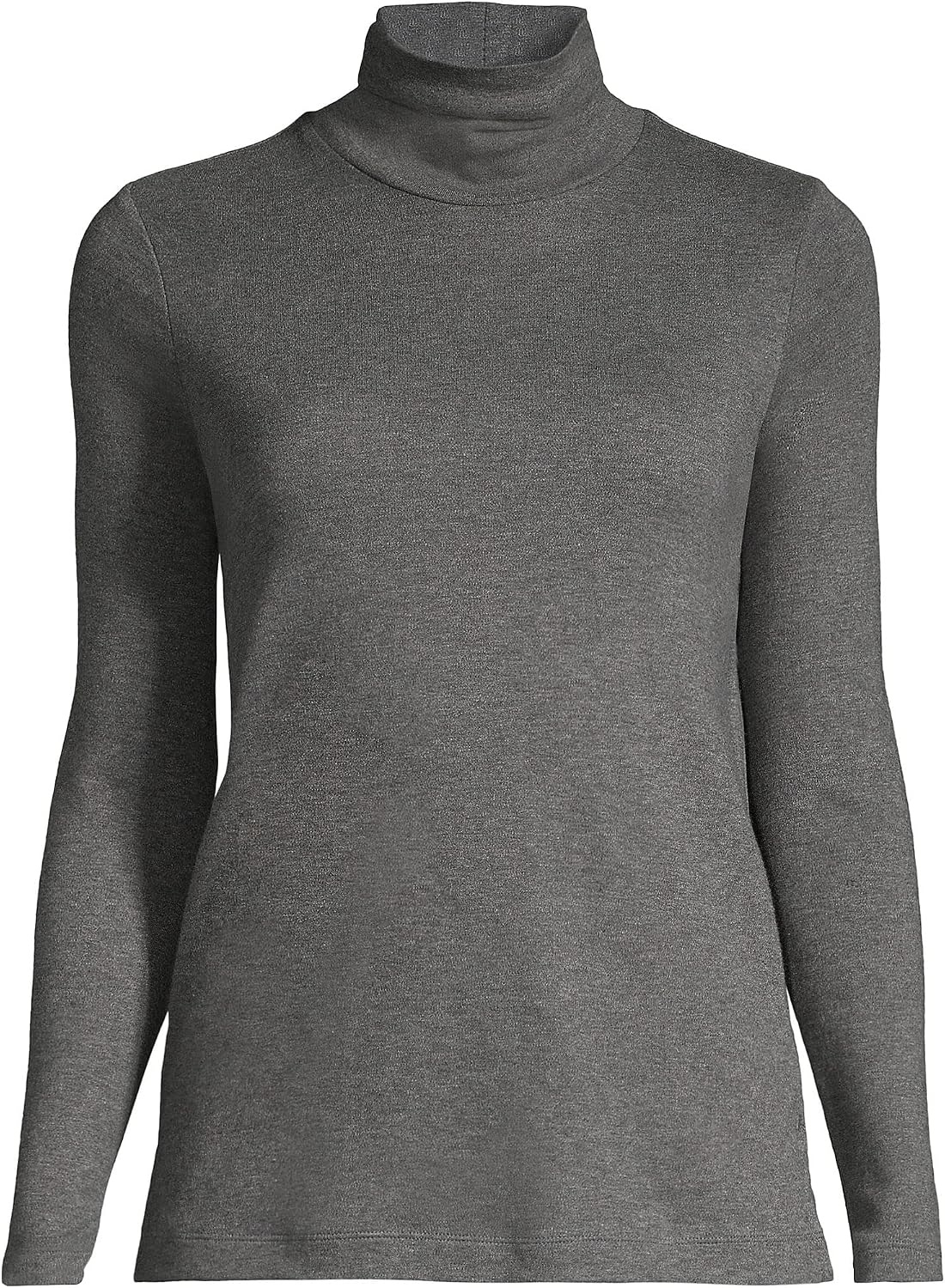 image:imageLands End Womens Supima Cotton TurtleneckCharcoal Heather