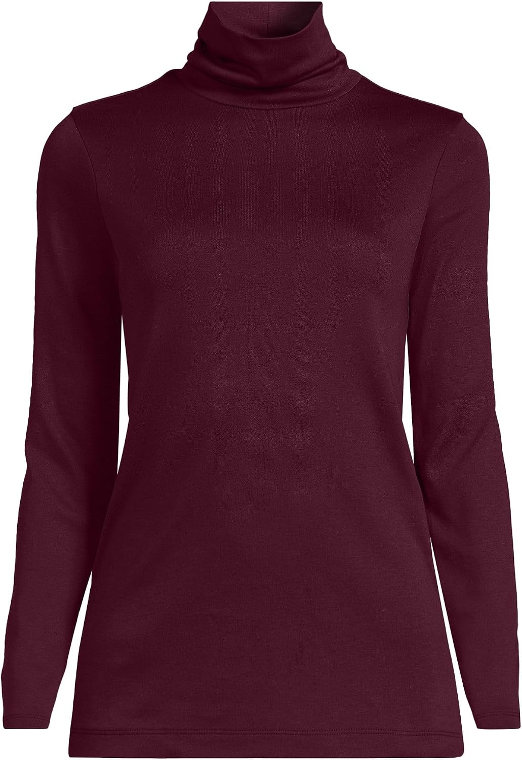image:imageLands End Womens Supima Cotton TurtleneckLush Burgundy